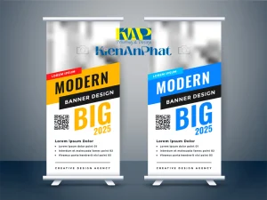 Báo giá chân Standee chữ X, Standee cuốn, Standee nhôm MỚI NHẤT 2025