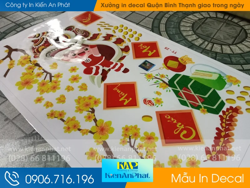 Xưởng in decal Quận Bình Thạnh giao trong ngày. Giá từ 90K
