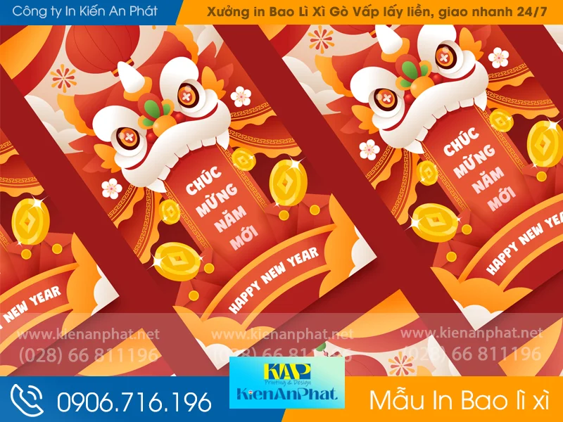 Bảng báo giá in Bao Lì Xì tại Gò Vấp – Giá tận xưởng chỉ từ 30đ/cái
