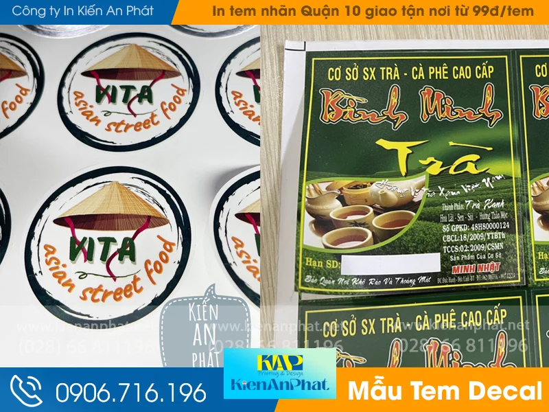 Các hình thức in tem nhãn thông dụng tại xưởng in tem nhãn Quận 10