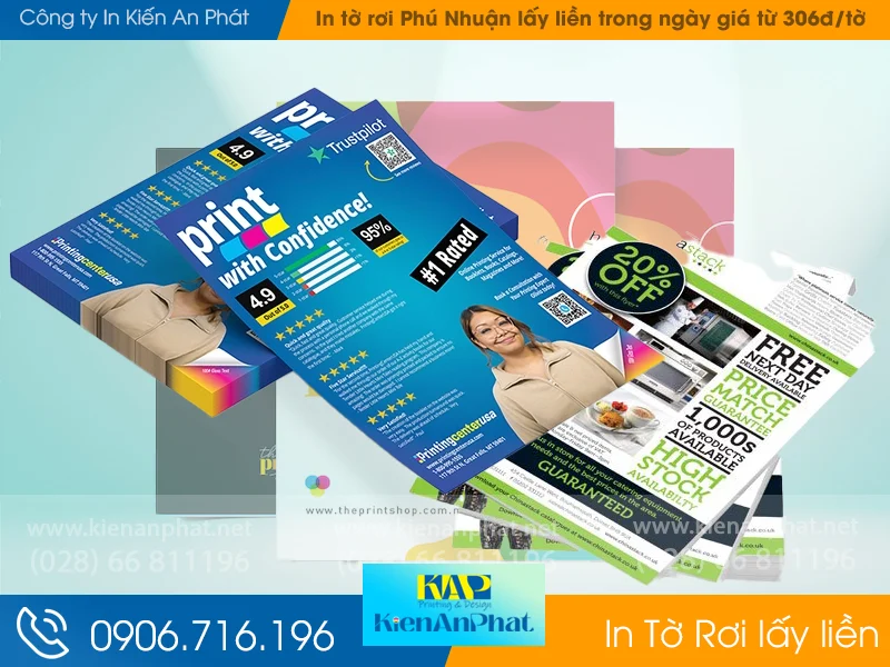 Xưởng in tờ rơi Phú Nhuận lấy liền trong ngày giá từ 306đ/tờ