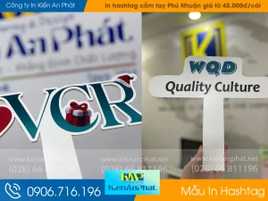 Xưởng in hashtag cầm tay Phú Nhuận giá từ 45.000đ/cái