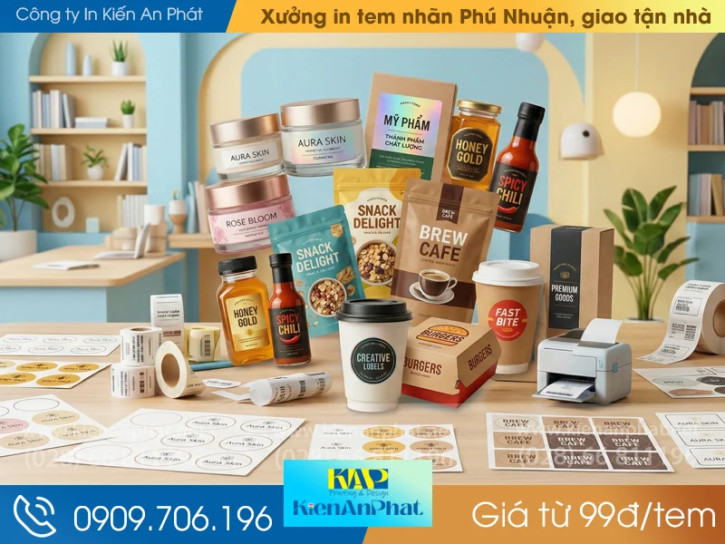Xưởng in tem nhãn Phú Nhuận giá từ 99đ/tem, giao tận nhà
