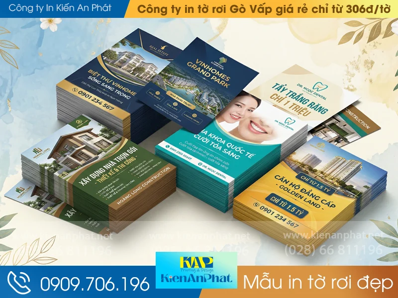 Công ty in tờ rơi Gò Vấp giá rẻ chỉ từ 306đ/tờ