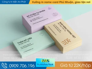 Xưởng in name card Phú Nhuận giá từ 20K/hộp, giao tận nơi
