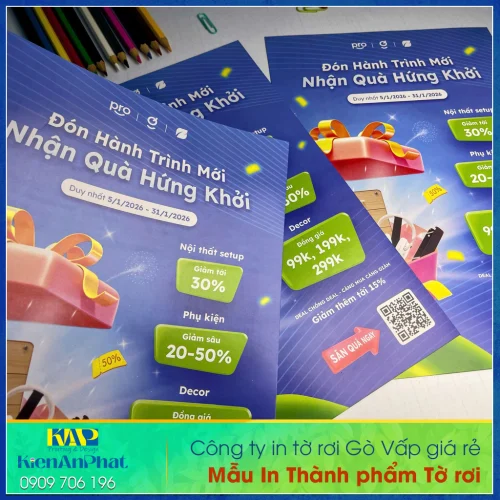 Thành phẩm in tờ rơi giá rẻ tại Kiến An Phát - Xưởng in tờ rơi Quận Gò Vấp