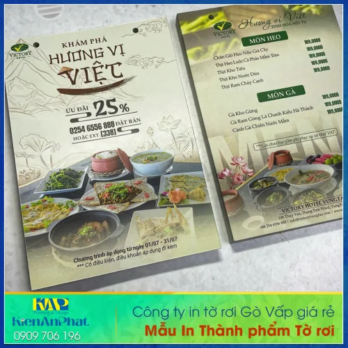 Thành phẩm in tờ rơi 2026 tại Kiến An Phát