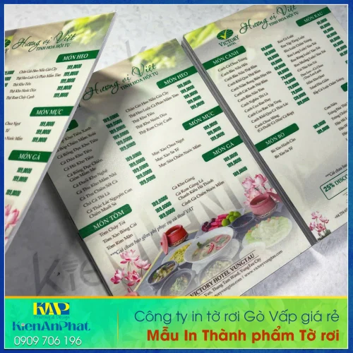 Thành phẩm in tờ rơi tại Kiến An Phát - Xưởng in tờ rơi Quận Gò Vấp
